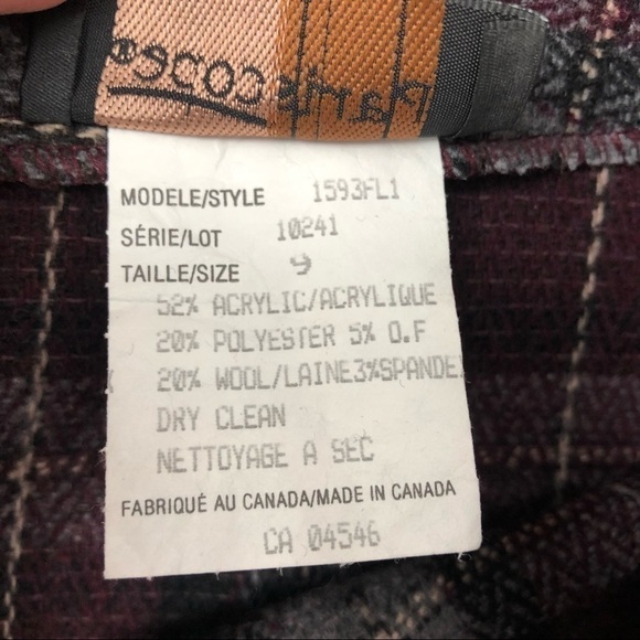 Pariscope Wool Blend Dark Academia Plaid Mini Skirt - Picture 3 of 9